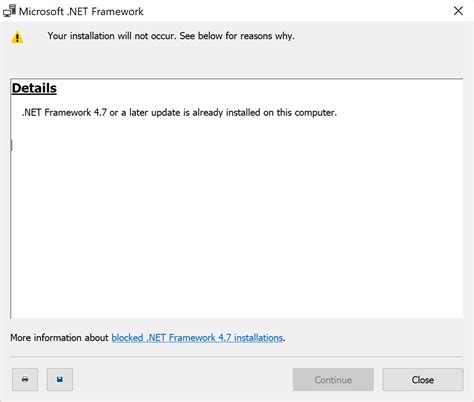 The .NET Framework 4.7 web installer for Windows.